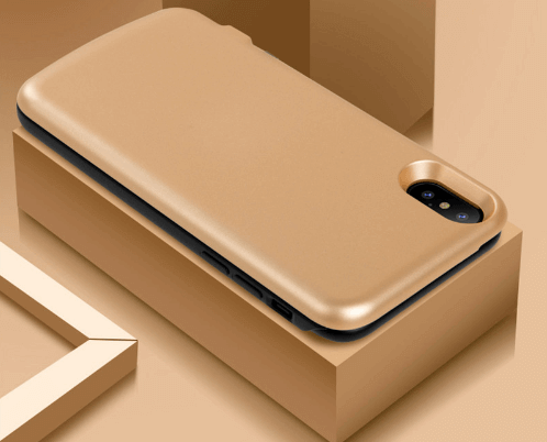 Чехол батарея для iPhone Х 6800 mah gold