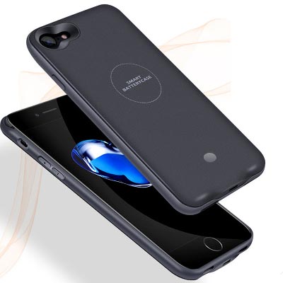 Чехол аккумулятор iPhone 7 3000 мач Grey