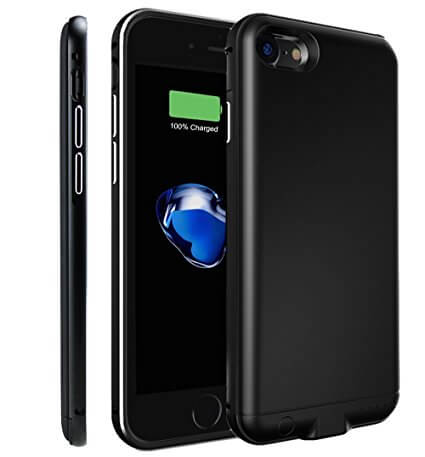 Чехол аккумулятор для iPhone 7 black (1500 mah) ProStrum Case