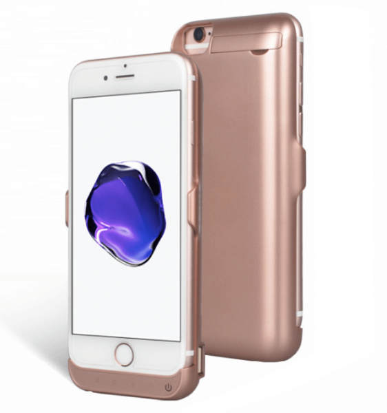 Чехол батарея для iPhone 7 5500mAh - 4.7 rose Gold
