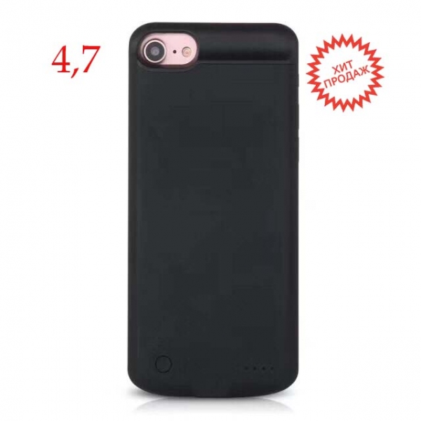 Чехол батарея для iPhone 7 Black 3800 mah