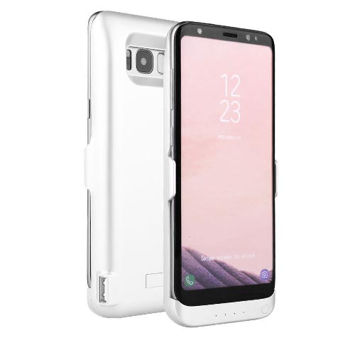 Чехол аккумулятор для Samsung S8 + 6500 mah white Prostrum