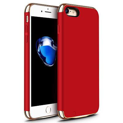 Чехол аккумулятор для iPhone 7 2500 mah Joyroom Battery case red