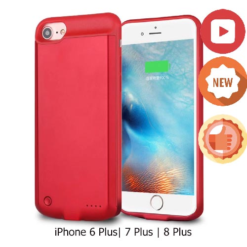 Чехол зарядка для iPhone 7 Plus Red 9000mAh